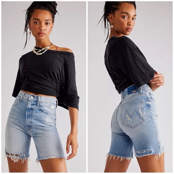 Mother Superior High Waisted Smokin Short Fray Resting Beach Face Size 31 - Picture 1 of 9